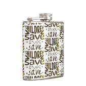 Red kinderen, red levens heupfles (Rechts)