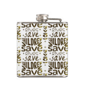 Red kinderen, red levens heupfles (Achterkant)