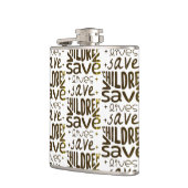 Red kinderen, red levens heupfles (Links)