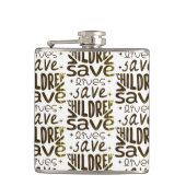 Red kinderen, red levens heupfles (Voorkant)