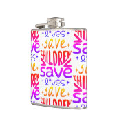 Red kinderen, red levens heupfles (Links)