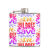 Red kinderen, red levens heupfles (Voorkant)