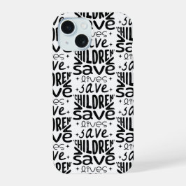 Red kinderen, red levens iPhone 15 case