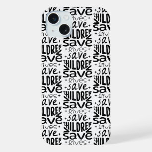 Red kinderen, red levens iPhone 15 plus case