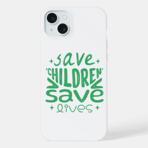 Red kinderen, red levens iPhone 15 plus case