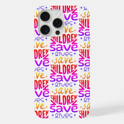 Red kinderen, red levens iPhone hoesje (Achterkant)
