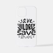 Red kinderen, red levens iPhone hoesje (Achterkant)