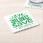 Red kinderen, red levens kartonnen onderzetters (Gebogen)