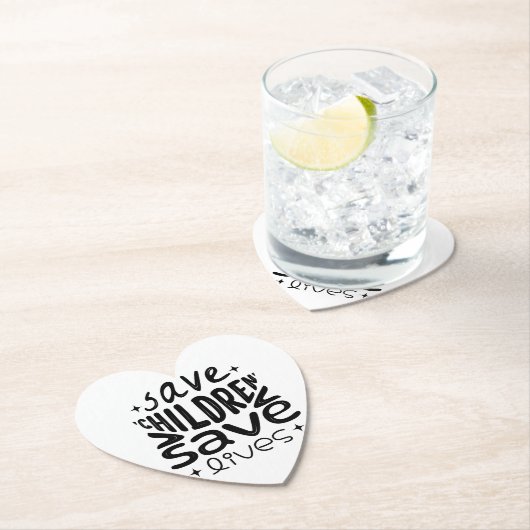 Red kinderen, red levens kartonnen onderzetters (Insitu)