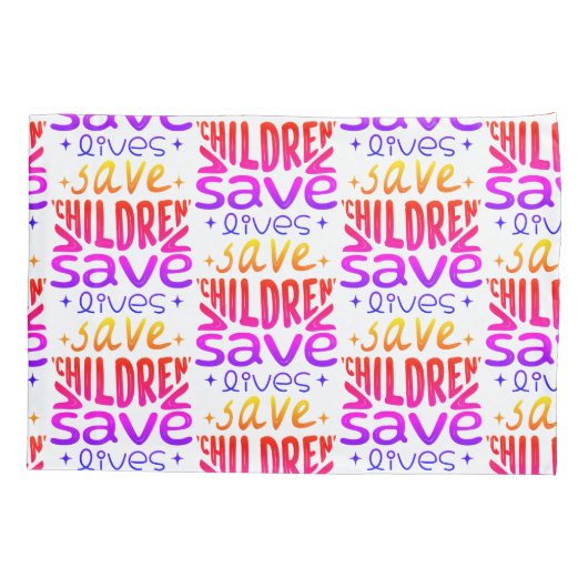 Red kinderen, red levens kussensloop (Achterkant)