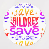 Red kinderen, red levens labels (Design 1)