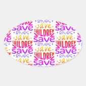 Red kinderen, red levens ovale sticker (Voorkant)