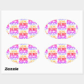 Red kinderen, red levens ovale sticker (Vel)