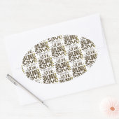 Red kinderen, red levens ovale sticker (Envelop)