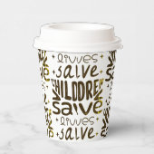 Red kinderen, red levens papieren bekers (Rechts)