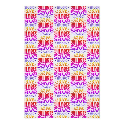 Red kinderen, red levens perfect poster (Voorkant)