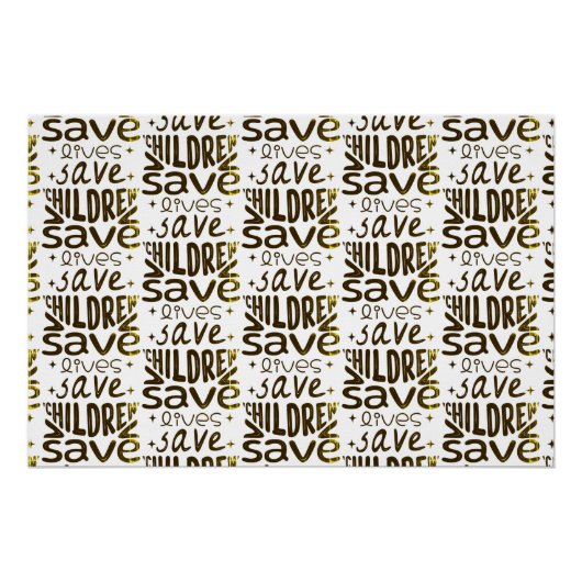 Red kinderen, red levens perfect poster (Voorkant)