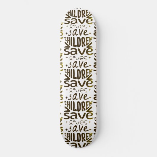 Red kinderen, red levens persoonlijk skateboard (Voorkant)