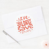 Red kinderen, red levens ronde sticker (Envelop)