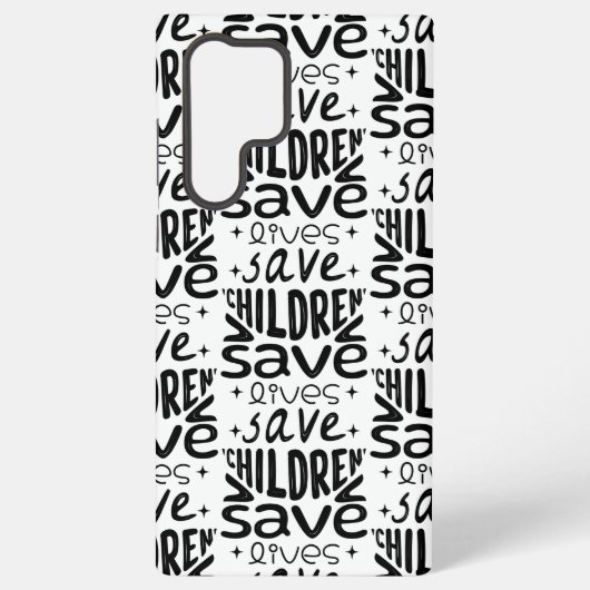 Red kinderen, red levens samsung galaxy hoesje (Achterkant)