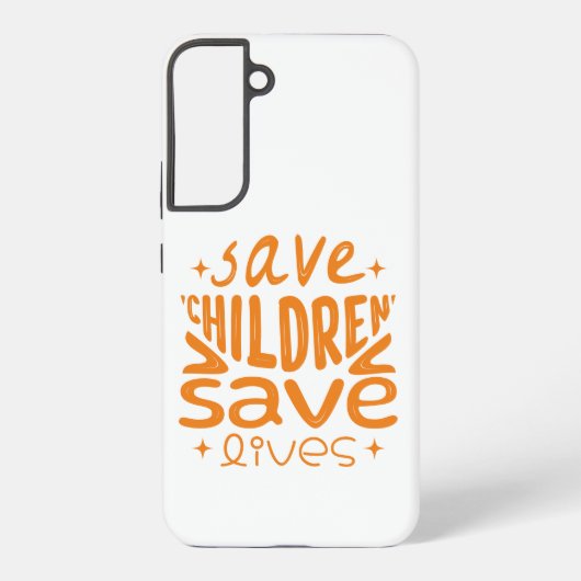 Red kinderen, red levens samsung galaxy hoesje (Achterkant)