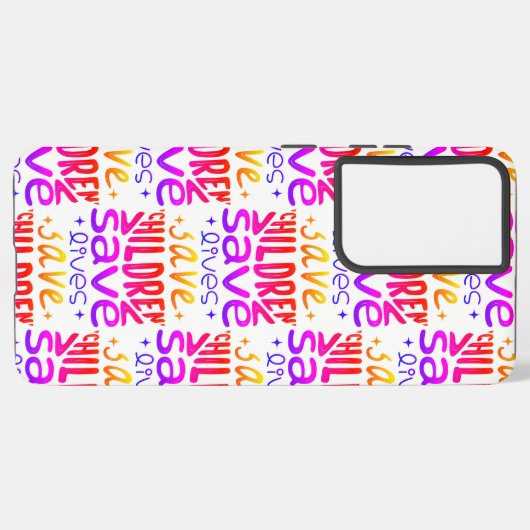 Red kinderen, red levens samsung galaxy hoesje (Linkerkant)