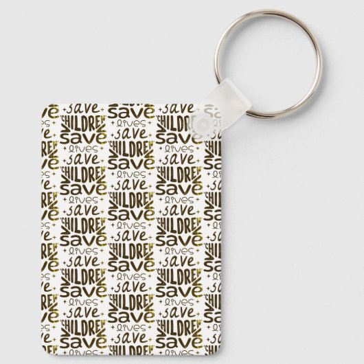 Red kinderen, red levens sleutelhanger (Achterkant)