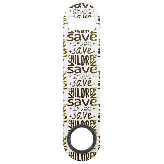 Red kinderen, red levens speed flessenopener (Voorkant)