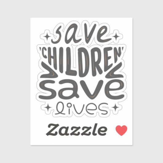 Red kinderen, red levens sticker (Vel)