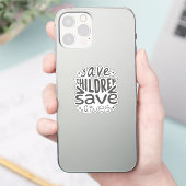 Red kinderen, red levens sticker (Telefoon)