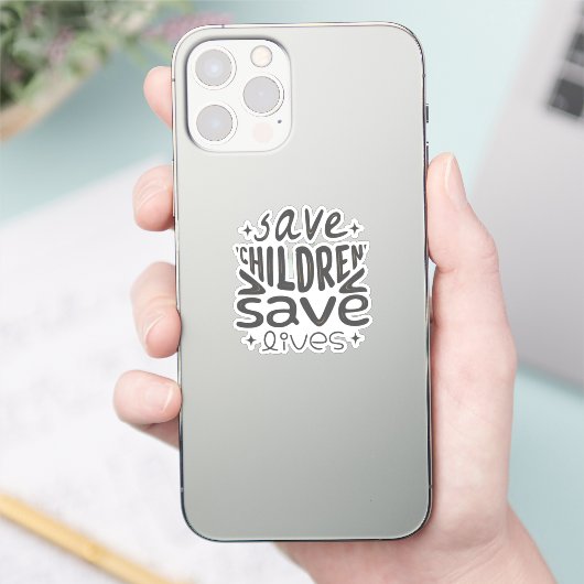 Red kinderen, red levens sticker (Telefoon)