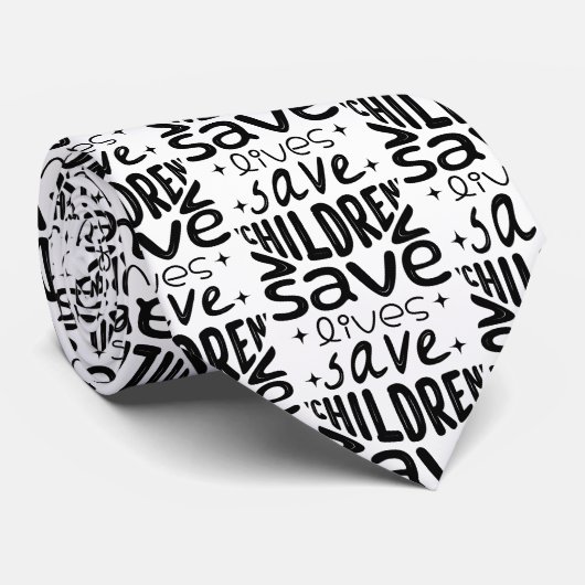 Red kinderen, red levens stropdas (Opgerold)