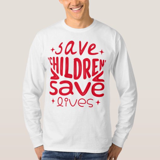 Red kinderen, red levens t-shirt (Voorkant)