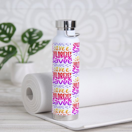 Red kinderen, red levens waterfles (Yoga)