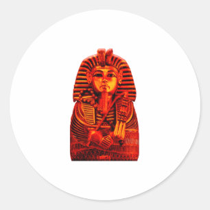 Red King Tut Ronde Sticker