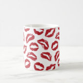 Red Kiss Lips Pattern Mug – Bold & Flirty Koffiemok (Center)