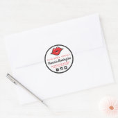 Red Kiss Lipstick & Beauty Distributeur opnieuw be Ronde Sticker (Envelop)