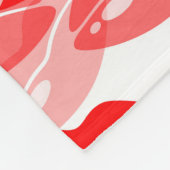 Red Kiss Love Lips Design Fleece Deken (Hoek)