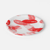 Red Kiss Love Lips Design Papieren Bordje (Gekanteld)
