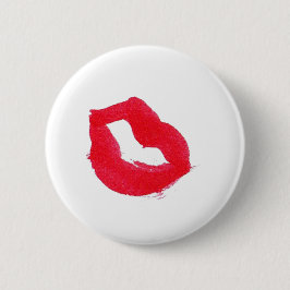 Red Kiss Pin Ronde Button 5,7 Cm