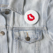 Red Kiss Pin Ronde Button 5,7 Cm (In situ)