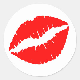 Red Kiss Ronde Sticker