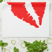 Red Kiss Theedoek (Gevouwen)