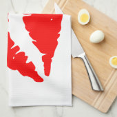 Red Kiss Theedoek (Quarter Fold)