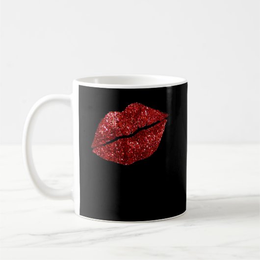 Red Kissing lipstick, lips Kiss Red Lips V Koffiemok (Links)
