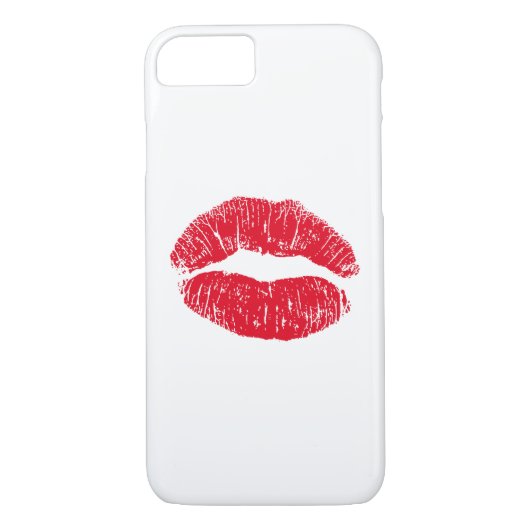 Red Kissons Lips Case-Mate iPhone Case (Achterkant)