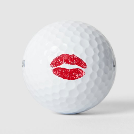 Red Kissons Lips Golfballen (Voorkant)