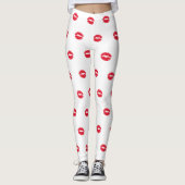 Red Kissons Lips Leggings (Voorkant)
