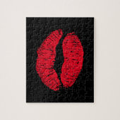 Red Kissons Lips op Black Legpuzzel (Verticaal)