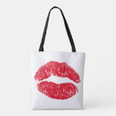 Red Kissons Lips Tote Bag (Achterkant)
